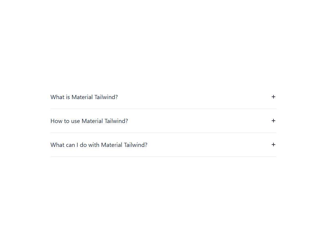 Accordion FAQ Tailwind CSS