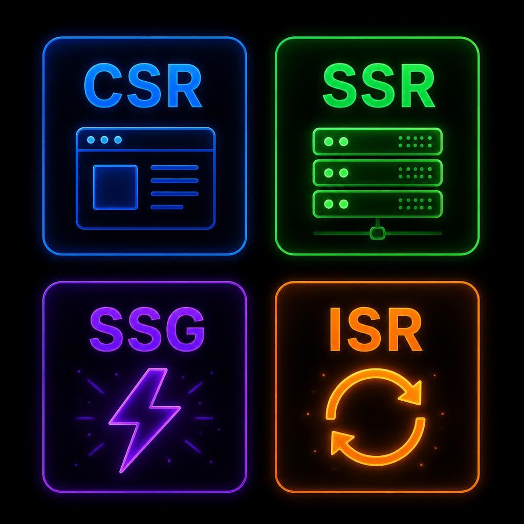 SSR, CSR, SSG, and ISR in Next.js - What They Are and When to Use Each One
