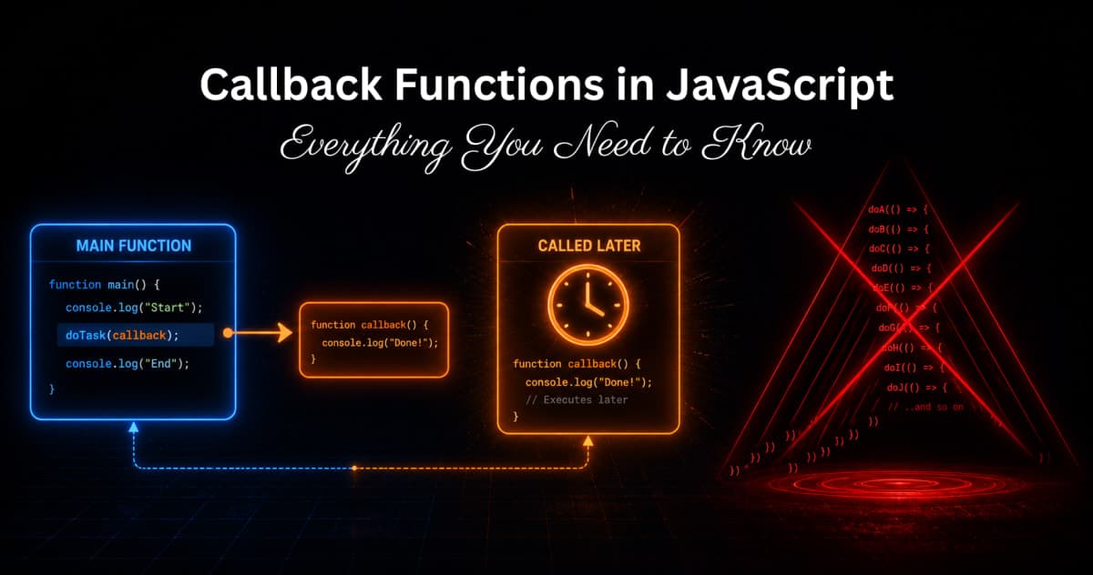 Callback Functions in JavaScript - Everything You Need to Know