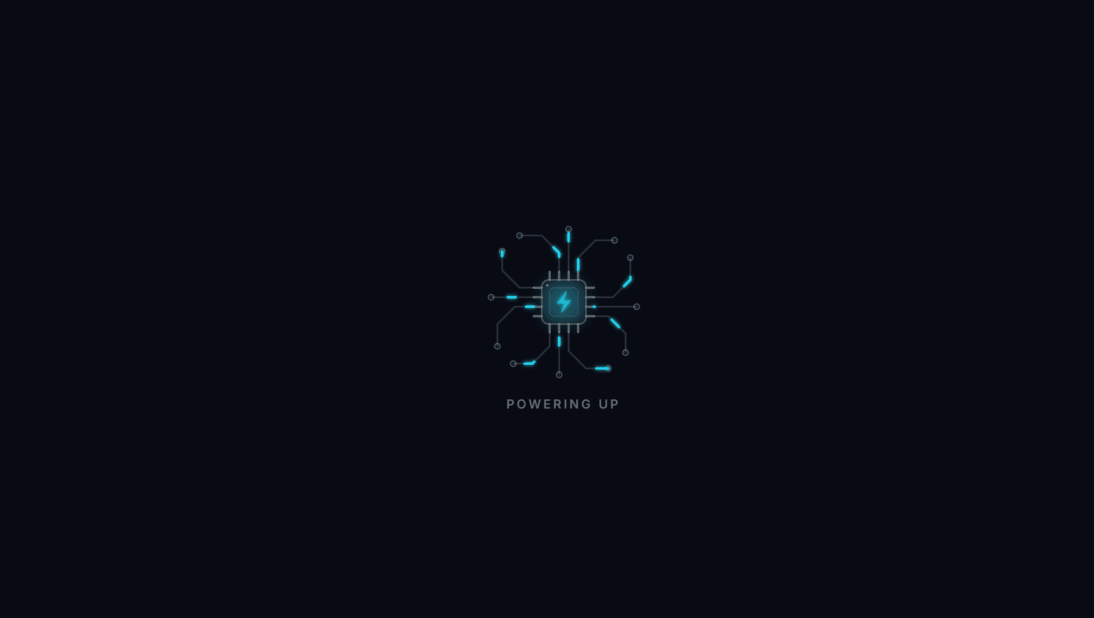 Circuit Board Loader - React Electronics Loading Animation - REACT component preview