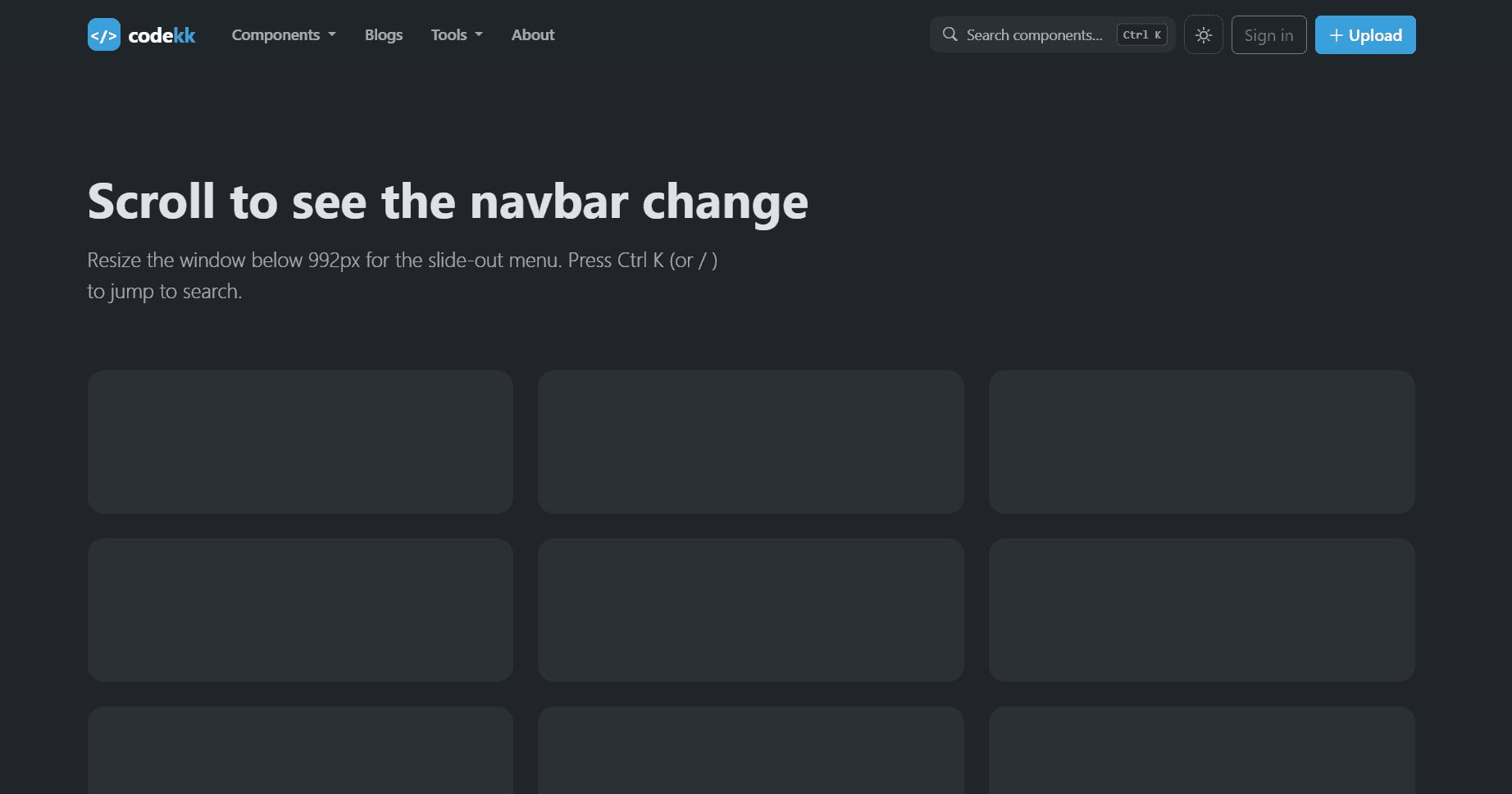 Responsive Navbar - Bootstrap 5 Offcanvas Navigation Menu preview