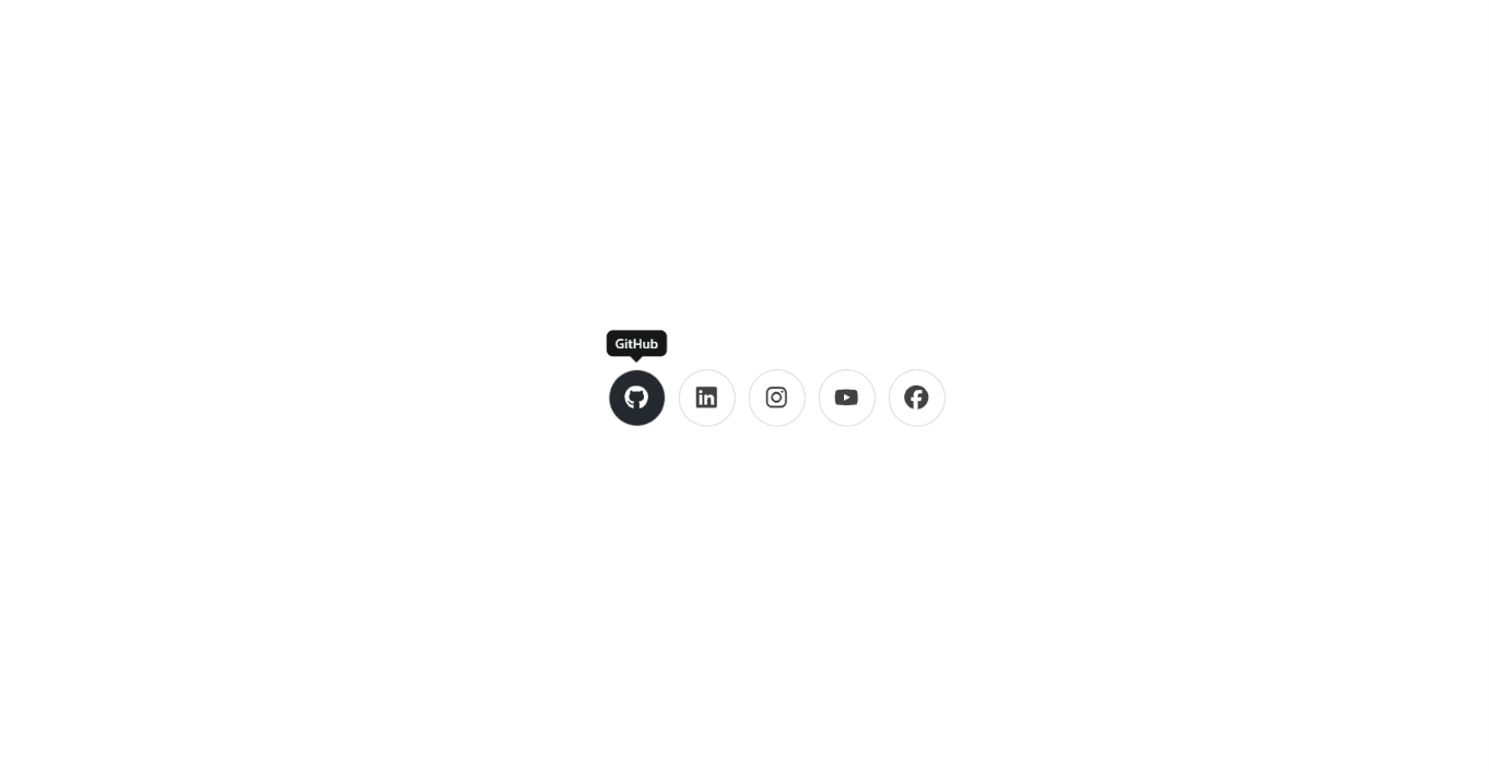 Magnetic Social Links - React Animated Footer Social Icons