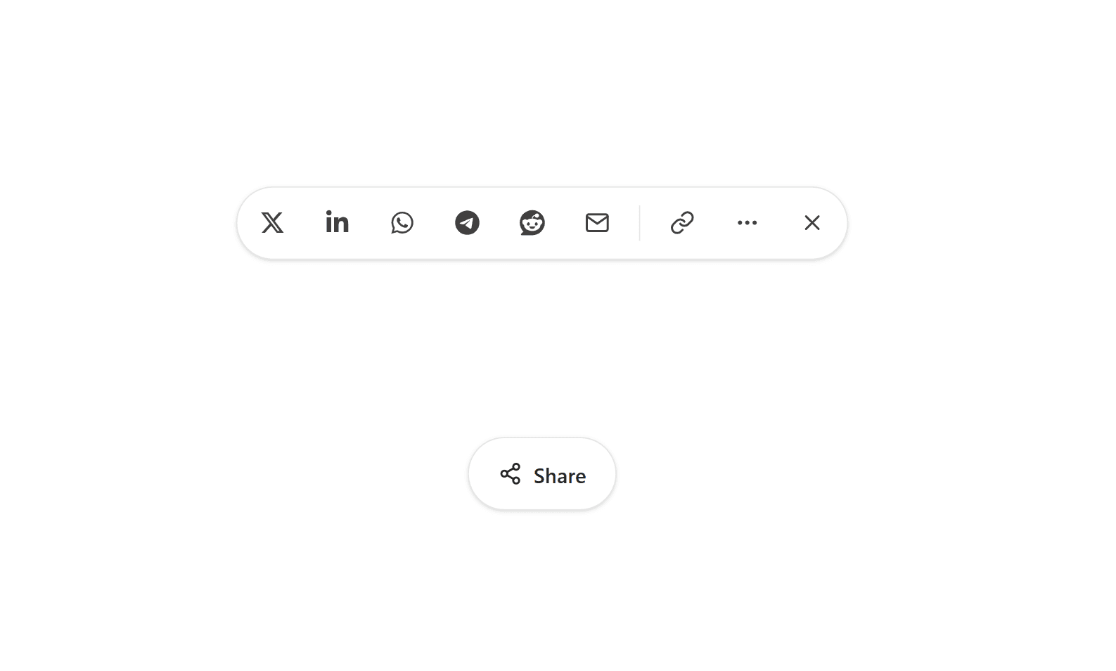 Share Button - React Animated Social Share Menu