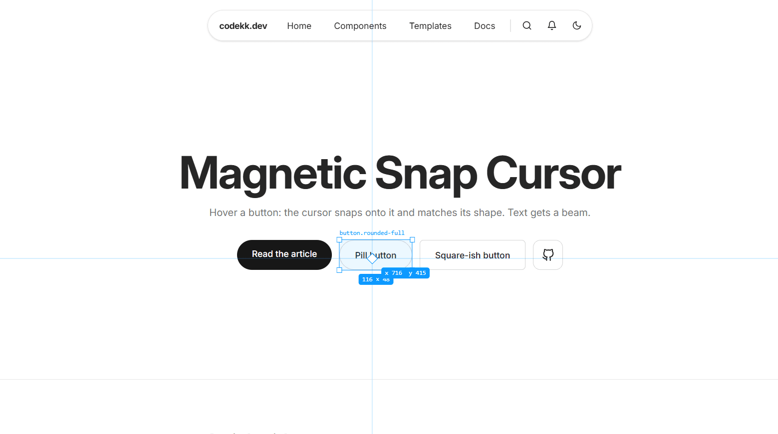Blueprint Inspector Cursor - React Figma-Style Cursor